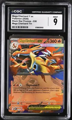 The Pokemon Company Mega Charizard Y EX 030 Promo Foil CGC 9 360HP 280 - Image 1
