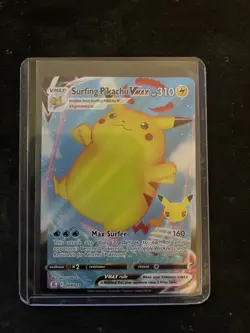 Pokemon Pikachu TCG Surfing VMAX Celebrations Holo Ultra Rare Card 009/025 - Image 1