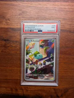 2024 POKEMON SCR EN-STELLAR CROWN ILLUSTRATION RARE #143 BULBASAUR PSA 9 - Image 1