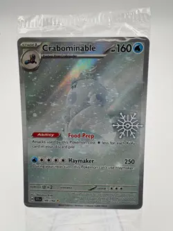 2025 Pokemon Holiday Calendar Crabominable 149 / 142 SNOWFLAKE STAMP Promo - Image 1