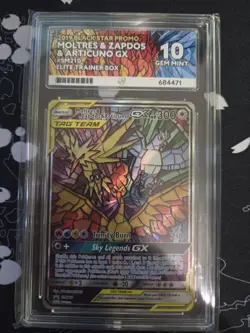 Pokemon Moltres and Zapdos and Articuno GX SM210 ETB Promo Ace Grading 10 #2 - Image 1