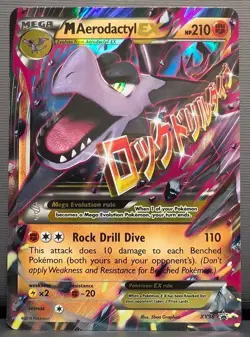 Pokemon TCG M Aerodactyl EX XY98 Black Star Promo Holo Mega - Image 1