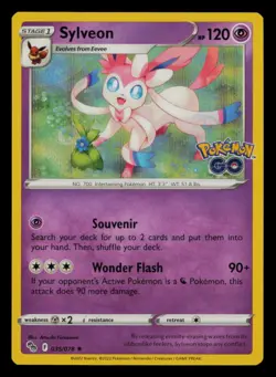 Sylveon 035/078 Holo Rare Pokemon GO Pokemon Reverse Holo Near Mint - Image 1