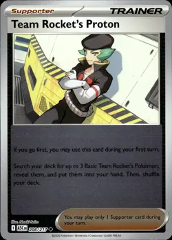 Team Rocket's Proton 208/217 Uncommon Ascended Heroes Pokemon Reverse Holo NM - Image 1