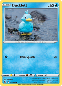 Ducklett 046/196 Common Lost Origin Pokemon Reverse Holo NM/M - Image 4