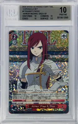 Weiss Schwarz Fairy Tail Erza FT/EN-S02-T17SP RE SP Foil Signed BGS 10 English - Image 1