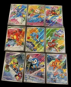 Pokemon First Partner Illustration Collection Complete 9 Card Promo Set NM - Image 1