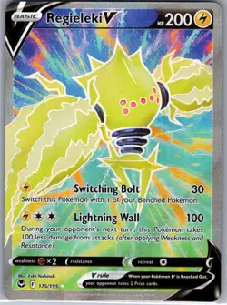 Regieleki V (Full Art) 175/195 SWSH12: Silver Tempest - Pokemon Card - NM - Image 1