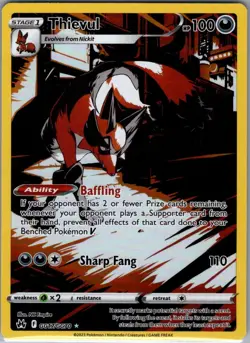 Thievul GG17/GG70 SWSH: Crown Zenith: Galarian Gallery - Pokemon Card - NM - Image 1