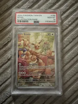 Pokemon Eevee 2024 Illustration Rare 188/167, Twilight Masquerade, PSA 10 - Image 2