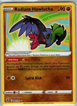 Radiant Hawlucha 081/189 SWSH10: Astral Radiance - Pokemon Card - NM - Image 1