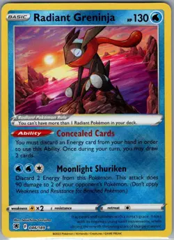 Radiant Greninja 046/189 SWSH10: Astral Radiance - Pokemon Card - NM - Image 1