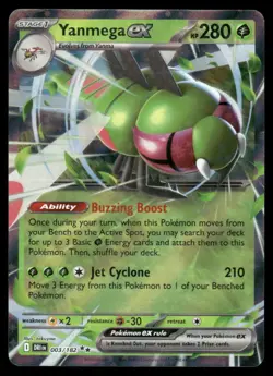 Pokemon Cards Yanmega ex 003/182 Destined Rivals Double Rare NM *3 - Image 1