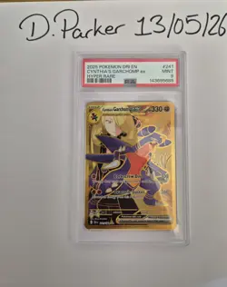 Pokemon TCG Cynthia's Garchomp EX Holo Card 241/182 Sv10: Destined Rivals PSA 9 - Image 1