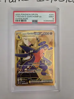 Pokemon TCG Cynthia's Garchomp EX Holo Card 241/182 Sv10: Destined Rivals PSA 9 - Image 2