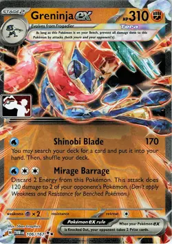 Greninja ex Holo Double Rare Prize Pack Series Cards 106/167 NM - Image 1