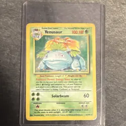 Venusaur 15/102 Base Set Holo Rare 100 HP Pokemon TCG Card English Wizards - Image 1