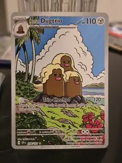 N-MINT! Alolan Dugtrio (208/191) Surging Sparks Illustration Rare Pokemon Card! - Image 1