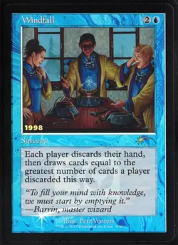 Windfall Retro Frame Foil 30th Anniversary Promo NM MTG Magic the Gathering - Image 1