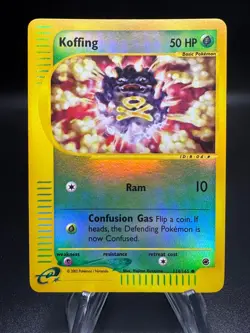 2002 Pokemon Expedition KOFFING Common Reverse Holo #114/165 - Image 1