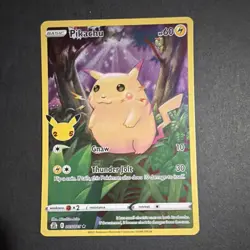 Pokemon Pikachu 005/025 Celebrations Holo Rare 2021 60 HP Gnaw Thunder Jolt - Image 1