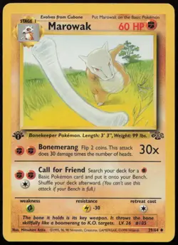 Marowak 39/64 MP Jungle Uncommon 1st Edition Pokemon - Image 1