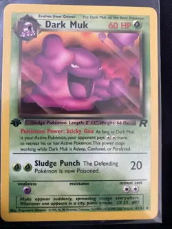Pokemon Team Rocket 1st Edition Dark Muk 41/82 Non-Holo NM Pack Fresh - Image 1
