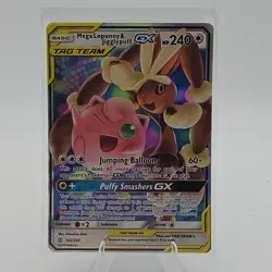 Pokemon TCG Mega Lopunny & Jigglypuff GX 165/236 TAG TEAM Full Art Holo EN - Image 1