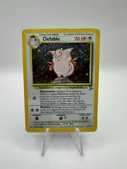 Clefable Holo Rare #5/130 Base Set 2 Pokemon TCG DMG - Image 1
