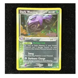 Pokemon TCG Dark Weezing 42/109 EX Team Rocket Returns Reverse Holo Rare 2004 - Image 1
