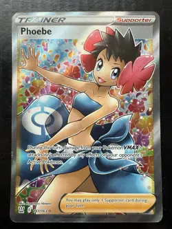 Pokemon Phoebe (Full Art) 161/163 Swsh05: Battle Styles Holo (LP) - Image 1