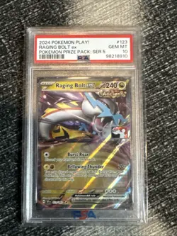 PSA 10 Sequential Set Play Pokemon Promos Raging Bolt, Roaring Moon, Garchomp EX - Image 2