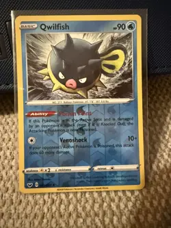 Pokemon TCG Qwilfish 051/202 Reverse Holo Near Mint Condition - Image 1