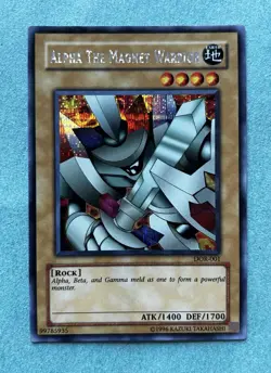 Konami Yugioh Alpha the Magnet Warrior DOR-001 Unlimited Secret Rare 1400/1700 - Image 1