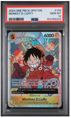 Monkey D. Luffy 500 Years In The Future SR OP07-109 RARE Error PSA 10 English - Image 1