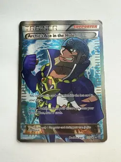 Archie's Ace in the Hole 157/160 XY - Primal Clash Ultra Rare Pokemon Card DMG - Image 1