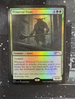 Primeval Titan Secret Lair Drop Foil 494 MTG Magic Card - Image 1
