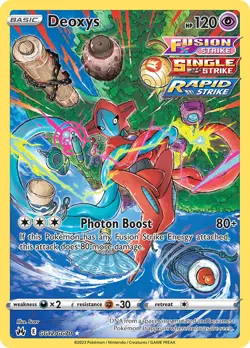 Deoxys GG12/GG70 Holo Rare Crown Zenith Pokemon Cards - Image 1
