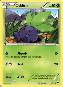 Oddish 1/149 Boundaries Crossed Pokemon Card TCG - Image 1
