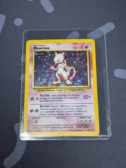 Pokemon TCG Mewtwo Holo Rare Card Base Set 10/102 Rare Vintage 1999 - Image 5