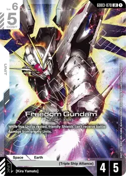 Freedom Gundam LR - GD03-070 LR GUNDAM TCG CARD GAME FOIL ENGLISH NEWTYPE RISING - Image 1