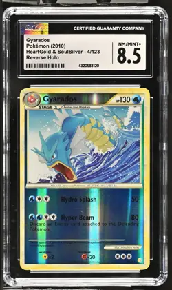 CGC Graded 8.5 Gyarados 4/123 Reverse Holo HeartGold Soulsilver Pokemon Card - Image 1