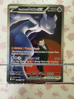 Team Rocket's Mewtwo ex 281/217 SIR Ascended Heroes Holo Pokemon Card NM-MINT - Image 1