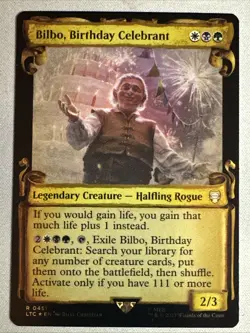 MTG / Bilbo, Birthday Celebrant / LTC / #451 / FOIL (Showcase Scrolls) Rare / NM - Image 1