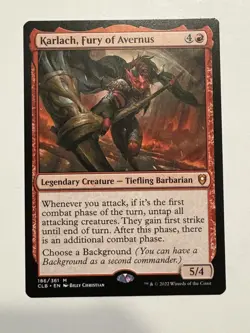 MTG Karlach, Fury of Avernus Commander Legends: Battle for Baldur's Gate 186/361 - Image 1