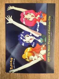 Pokemon Topps EP7 The Water Flowers of Cerulean City TV Animation Blue Logo NM - Image 1