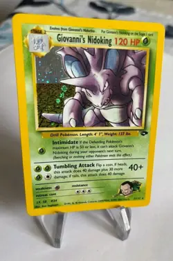 1999 Giovanni’s Nidoking 7/132 Pokemon Gym Challenge Rare Holo LP - Image 1