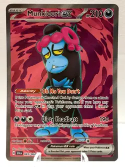 Pokemon Munkidori ex 083/064 Shrouded Fable Scarlet & Violet Ultra Rare Full Art - Image 2