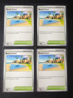4x Beach Court 167/198 Pokemon card Scarlet & Violet uncommon NM - Image 1