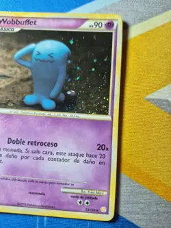 2010 Pokemon WOBBUFFET HeartGold & SoulSilver Base COSMOS HOLO Card 13/123 SWIRL - Image 1